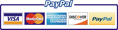 We Accept PayPal And All Major Credit Cards